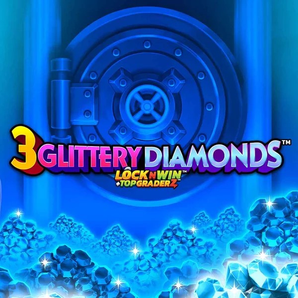 Logo of 3 Glittery Diamonds from PearFiction Studios at Neospin Casino