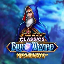 Fire Blaze Blue Wizard Megaways slot logo by Rarestone Gaming at Neospin CasinoFire Blaze Blue Wizard Megaways