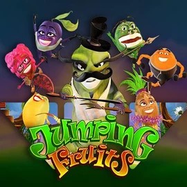 Jumping Fruits slot logo by Wazdan at Neospin Casino