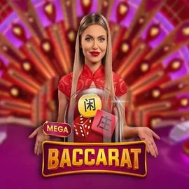 Mega Baccarat slot logo by Pragmatic Play at Neospin Casino